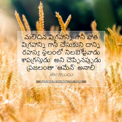 Picture 07 - ద్వితీయోపదేశ కాండము 27:15 TELIRV - మలిచిన - Bible Verse Picture