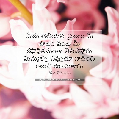 Picture 07 - ద్వితీయోపదేశ కాండము 28:33 TELIRV - మీకు తెలియని - Bible Verse Picture