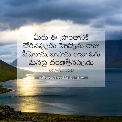 Picture 07 - ద్వితీయోపదేశ కాండము 29:7 TELIRV - మీరు ఈ - Bible Verse Picture