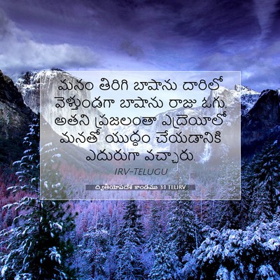 Picture 07 - ద్వితీయోపదేశ కాండము 3:1 TELIRV - మనం తిరిగి బాషాను - Bible Verse Picture