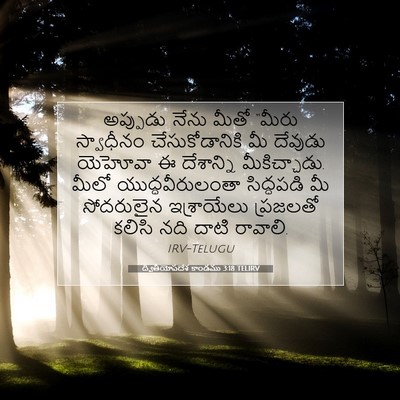 Picture 07 - ద్వితీయోపదేశ కాండము 3:18 TELIRV - అప్పుడు నేను మీతో - Bible Verse Picture