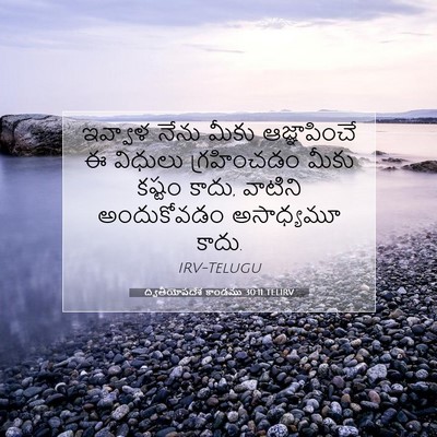 Picture 07 - ద్వితీయోపదేశ కాండము 30:11 TELIRV - ఇవ్వాళ నేను మీకు - Bible Verse Picture