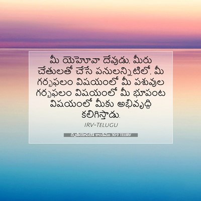 Picture 07 - ద్వితీయోపదేశ కాండము 30:9 TELIRV - మీ యెహోవా దేవుడు, - Bible Verse Picture