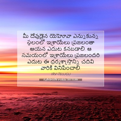 Picture 07 - ద్వితీయోపదేశ కాండము 31:11 TELIRV - మీ దేవుడైన యెహోవా - Bible Verse Picture