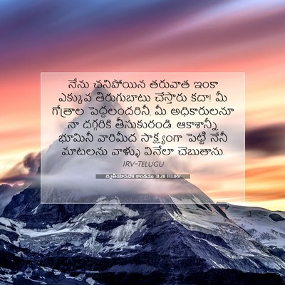 Picture 07 - ద్వితీయోపదేశ కాండము 31:28 TELIRV - నేను చనిపోయిన - Bible Verse Picture