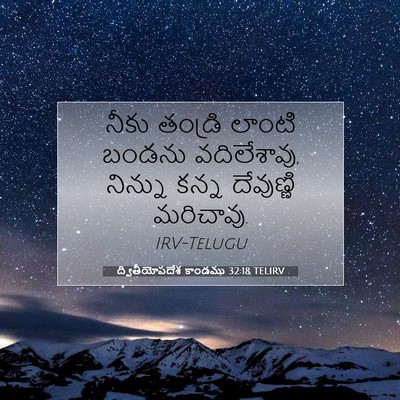 Picture 07 - ద్వితీయోపదేశ కాండము 32:18 TELIRV - నీకు తండ్రి లాంటి - Bible Verse Picture