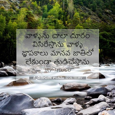 Picture 07 - ద్వితీయోపదేశ కాండము 32:26 TELIRV - వాళ్ళను చాలా దూరం - Bible Verse Picture