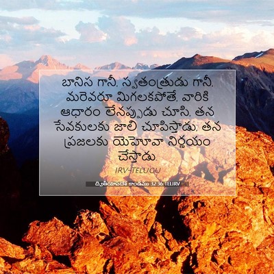 Picture 07 - ద్వితీయోపదేశ కాండము 32:36 TELIRV - బానిస గానీ, - Bible Verse Picture
