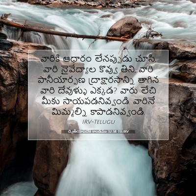 Picture 07 - ద్వితీయోపదేశ కాండము 32:38 TELIRV - వారికి ఆధారం - Bible Verse Picture