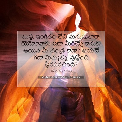 Picture 07 - ద్వితీయోపదేశ కాండము 32:6 TELIRV - బుద్ధి, ఇంగితం - Bible Verse Picture