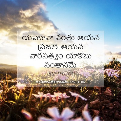 Picture 07 - ద్వితీయోపదేశ కాండము 32:9 TELIRV - యెహోవా వంతు ఆయన - Bible Verse Picture