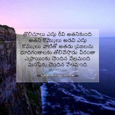 Picture 07 - ద్వితీయోపదేశ కాండము 33:17 TELIRV - తొలిచూలు ఎద్దు - Bible Verse Picture