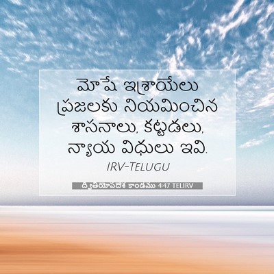Picture 07 - ద్వితీయోపదేశ కాండము 4:47 TELIRV - మోషే ఇశ్రాయేలు - Bible Verse Picture