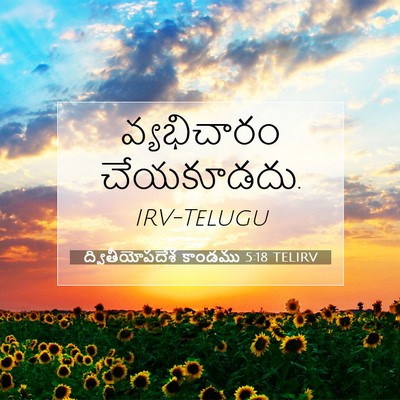 Picture 07 - ద్వితీయోపదేశ కాండము 5:18 TELIRV - వ్యభిచారం - Bible Verse Picture
