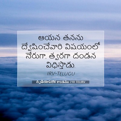 Picture 07 - ద్వితీయోపదేశ కాండము 7:10 TELIRV - ఆయన తనను - Bible Verse Picture