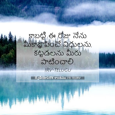 Picture 07 - ద్వితీయోపదేశ కాండము 7:11 TELIRV - కాబట్టి ఈ రోజు - Bible Verse Picture