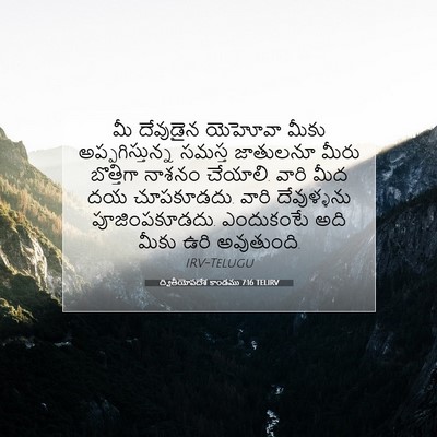 Picture 07 - ద్వితీయోపదేశ కాండము 7:16 TELIRV - మీ దేవుడైన యెహోవా - Bible Verse Picture