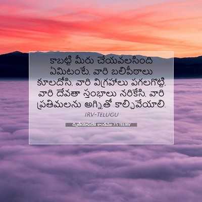 Picture 07 - ద్వితీయోపదేశ కాండము 7:5 TELIRV - కాబట్టి మీరు - Bible Verse Picture