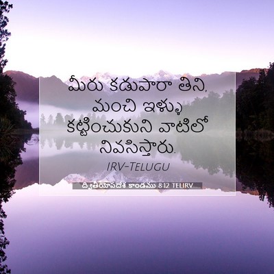Picture 07 - ద్వితీయోపదేశ కాండము 8:12 TELIRV - మీరు కడుపారా తిని, - Bible Verse Picture