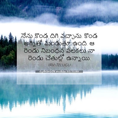 Picture 07 - ద్వితీయోపదేశ కాండము 9:15 TELIRV - నేను కొండ దిగి - Bible Verse Picture