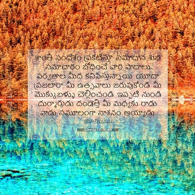 Picture 07 - నహూము 1:15 TELIRV - శాంతి సందేశం - Bible Verse Picture