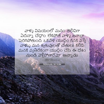 Picture 07 - నిర్గమకాండం 1:10 TELIRV - వాళ్ళ విషయంలో మనం - Bible Verse Picture