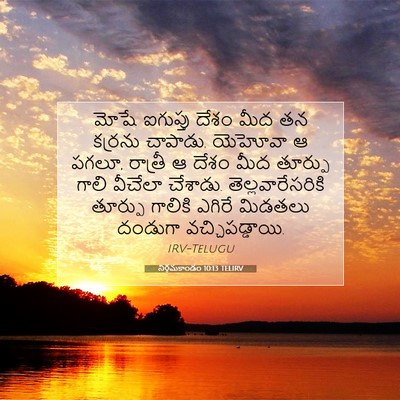 Picture 07 - నిర్గమకాండం 10:13 TELIRV - మోషే ఐగుప్తు దేశం - Bible Verse Picture