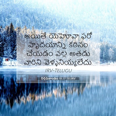 Picture 07 - నిర్గమకాండం 10:27 TELIRV - అయితే యెహోవా ఫరో - Bible Verse Picture