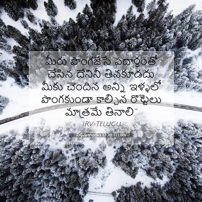 Picture 07 - నిర్గమకాండం 12:20 TELIRV - మీరు పొంగజేసే - Bible Verse Picture