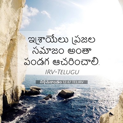 Picture 07 - నిర్గమకాండం 12:47 TELIRV - ఇశ్రాయేలు ప్రజల - Bible Verse Picture