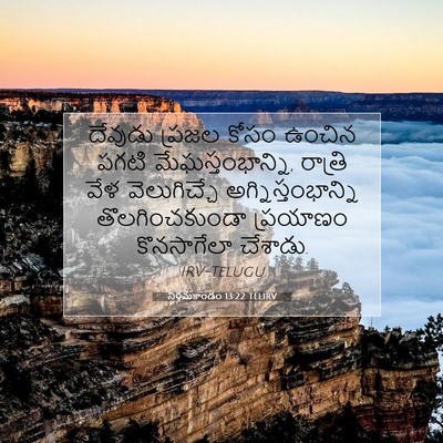 Picture 07 - నిర్గమకాండం 13:22 TELIRV - దేవుడు ప్రజల కోసం - Bible Verse Picture
