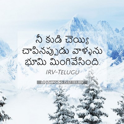 Picture 07 - నిర్గమకాండం 15:12 TELIRV - నీ కుడి చెయ్యి - Bible Verse Picture