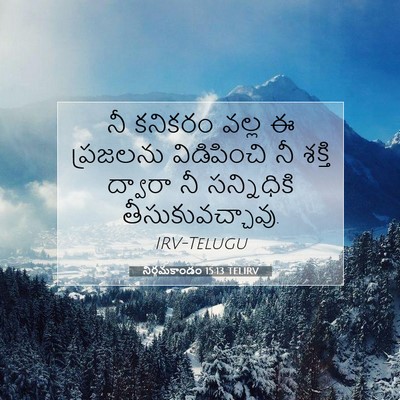 Picture 07 - నిర్గమకాండం 15:13 TELIRV - నీ కనికరం వల్ల ఈ - Bible Verse Picture