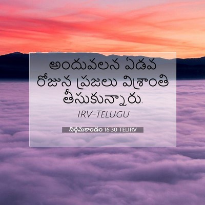 Picture 07 - నిర్గమకాండం 16:30 TELIRV - అందువలన ఏడవ రోజున - Bible Verse Picture