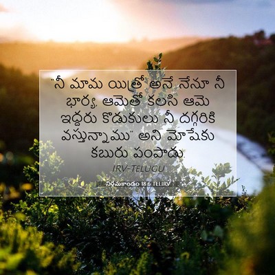Picture 07 - నిర్గమకాండం 18:6 TELIRV - “నీ మామ యిత్రో అనే - Bible Verse Picture