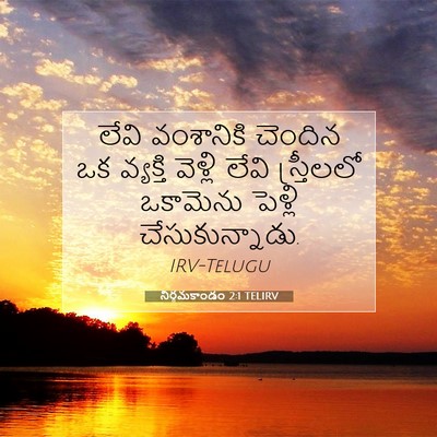 Picture 07 - నిర్గమకాండం 2:1 TELIRV - లేవి వంశానికి - Bible Verse Picture