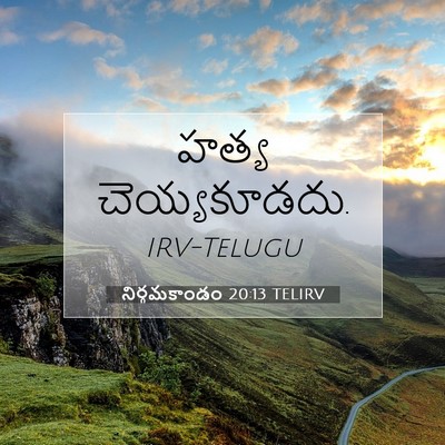 Picture 07 - నిర్గమకాండం 20:13 TELIRV - హత్య - Bible Verse Picture