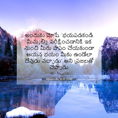Picture 07 - నిర్గమకాండం 20:20 TELIRV - అందుకు మోషే - Bible Verse Picture