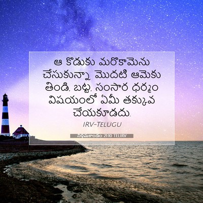 Picture 07 - నిర్గమకాండం 21:10 TELIRV - ఆ కొడుకు - Bible Verse Picture