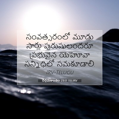 Picture 07 - నిర్గమకాండం 23:17 TELIRV - సంవత్సరంలో మూడు - Bible Verse Picture