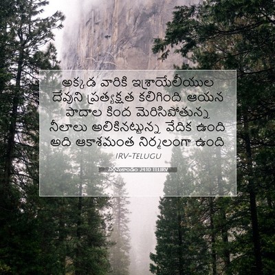 Picture 07 - నిర్గమకాండం 24:10 TELIRV - అక్కడ వారికి - Bible Verse Picture