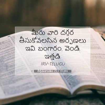 Picture 07 - నిర్గమకాండం 25:3 TELIRV - మీరు వారి దగ్గర - Bible Verse Picture