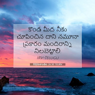 Picture 07 - నిర్గమకాండం 26:30 TELIRV - కొండ మీద నీకు - Bible Verse Picture