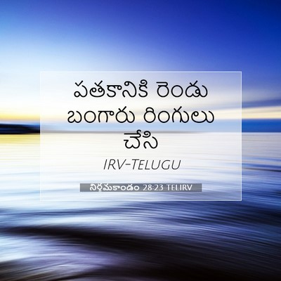 Picture 07 - నిర్గమకాండం 28:23 TELIRV - పతకానికి రెండు - Bible Verse Picture