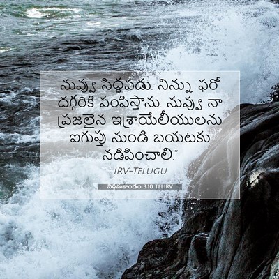 Picture 07 - నిర్గమకాండం 3:10 TELIRV - నువ్వు సిద్ధపడు. - Bible Verse Picture