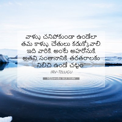 Picture 07 - నిర్గమకాండం 30:21 TELIRV - వాళ్ళు చనిపోకుండా - Bible Verse Picture