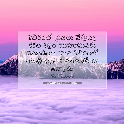 Picture 07 - నిర్గమకాండం 32:17 TELIRV - శిబిరంలో ప్రజలు - Bible Verse Picture