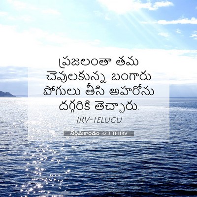 Picture 07 - నిర్గమకాండం 32:3 TELIRV - ప్రజలంతా తమ - Bible Verse Picture