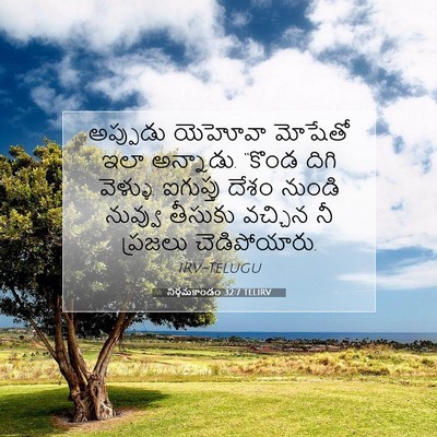 Picture 07 - నిర్గమకాండం 32:7 TELIRV - అప్పుడు యెహోవా - Bible Verse Picture