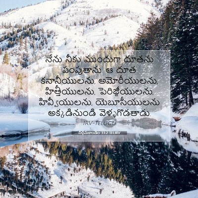 Picture 07 - నిర్గమకాండం 33:2 TELIRV - నేను నీకు ముందుగా - Bible Verse Picture